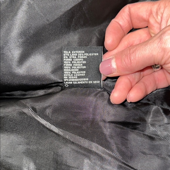 London Fog Men's Wool Black Pea Coat - Picture 9 of 11